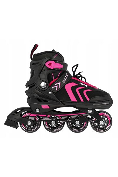 NO BRAND Patine pentru femei WROTKI ŁYŻWY 39-43, set 4 în 1 reglabil, roz