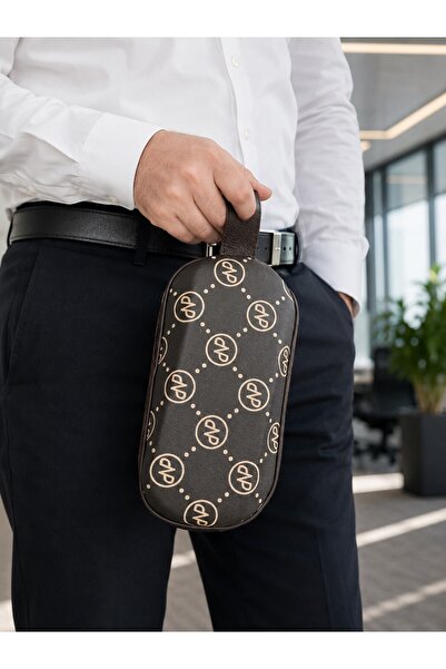 Newish Polo Sert Kabuklu Single Compartment Zippered Portfolio Handbag Patter...