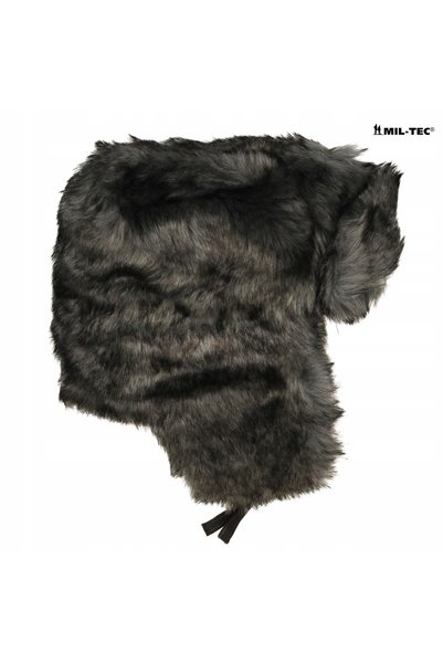 Mil-Tec Căciulă Ushanka de iarnă URSS din blană - Negru M