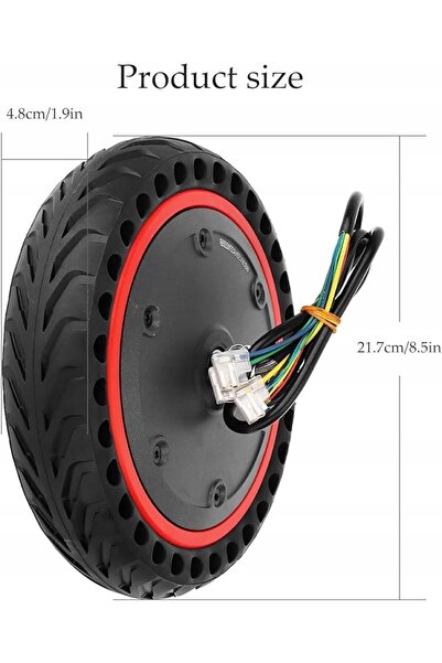 NO BRAND Anvelopă de rezervă din cauciuc YUNGELN pentru scuter 8.5 " 90114
