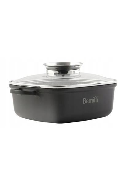 NO BRAND Oală pentru inducție și gaz 4,5l granit 24x24 cm granit 3289