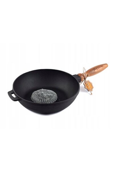 NO BRAND Tigaie adâncă din fontă de 24 cm - Ustensilă profesională de bucătărie