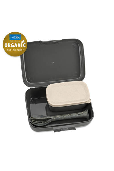 NO BRAND Cutie de prânz cu tacâmuri Candy Ready grafit Koziol K7272701