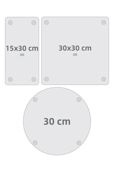 Decovetro Glass Presentation Serving Plate 3-Piece Mixed Set with Flower & Points Pattern