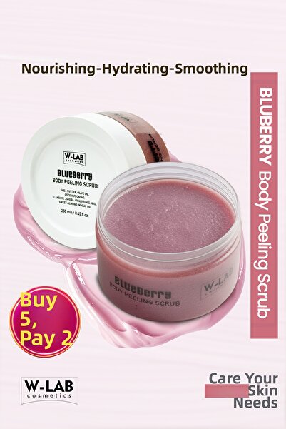 W-Lab Cosmetics Blueberry Body Peeling Scrub 250 ml Nourishing Moisturizing P...