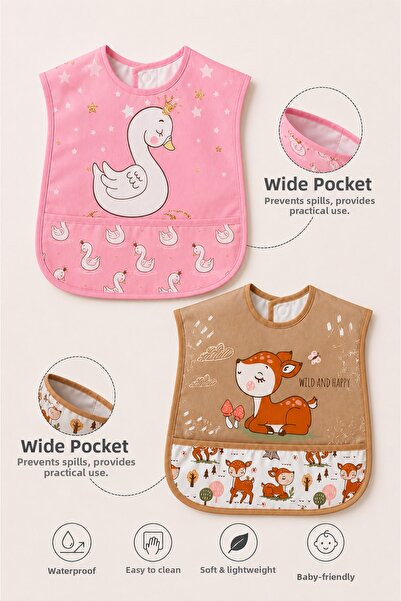 Bebechi 2-Piece (Sleeveless) Wearable Swan - Gazelle Patterned Liquid-Proof A...