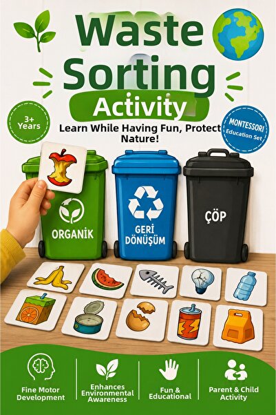 Welly Jones Waste Sorting Activity Montessori Game |   Kes Matching Cards |  ...
