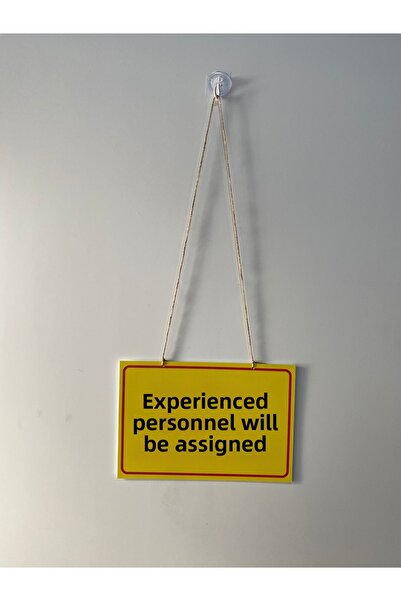 Gokco Experienced Person Will Take Warning Sign Store Workplace Shop Glass Di...