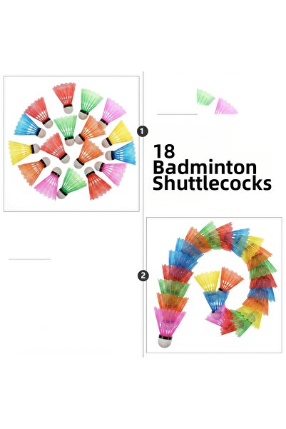Zivvo 18 Pcs Badminton Balls Plastic Unisex for Team and Individual Sports
