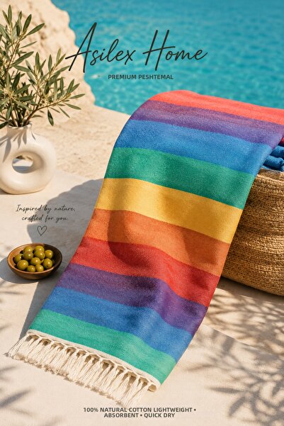 Asilex Home Collection Peshtemal turcesc 100x180 cm, premium, 100% bumbac, cu...