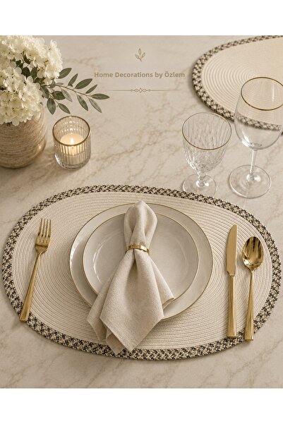 home decors by özlem 6-Piece Oval Plate Set, American Service Organizer, Hand...