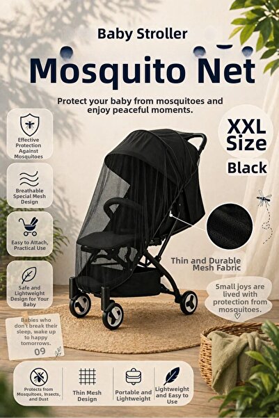 MorPort Black Baby Stroller and Car Fly Net (Compatible with All Cars XL Model)