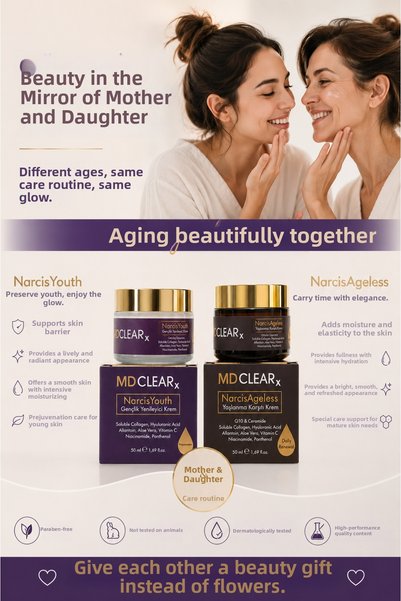 MDCLEARx Mother and Daughters Duo Moisturizer and Anti-Aging Box (for More Beautiful Years with a Double Box)