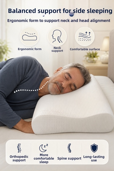 EpiRelax وسادة نوم فيسكو كونفور - دعم متوافق مع وضعية النوم الطبيعية
