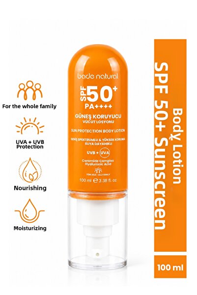 Bade Natural 50 Spf Sunscreen Body Lotion 100 ml