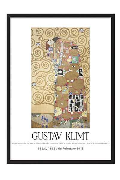 Postifull Gustav Klimt, Tablou înrămat negru, Seria de artă NR:111979