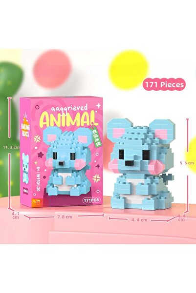 womi Animal Series Cute Mouse Block Building Figure