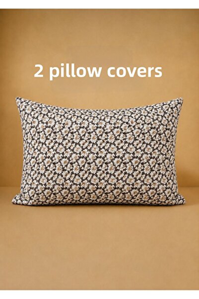 meressa home Pillowcase 2 Pieces Cotton Lining 50X70 cm Liquid Proof