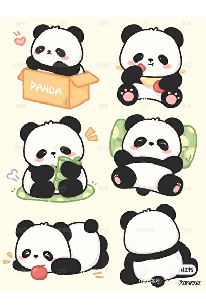 Buki'nin Atölyesi Autocolant Panda Telefon Laptop Notebook Tabletă Caiet Stic...