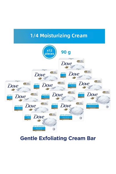 Dove كريم تجميل للوجه مقشر ولطيف ومرطب 90 جرام × 12