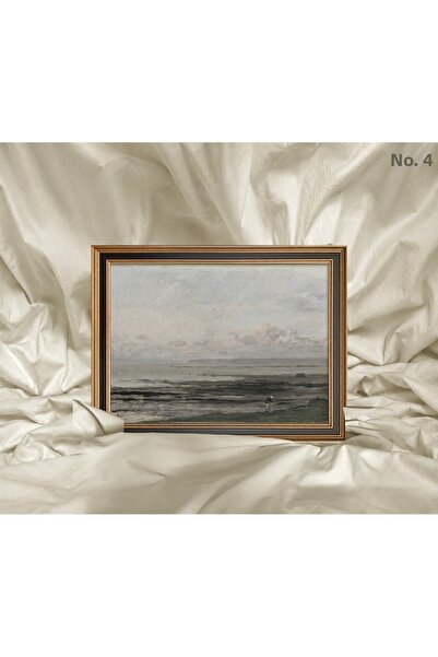 Vetro Design Charles-François Daubigny - Tablou înrămat Plajă la Ebb Tide