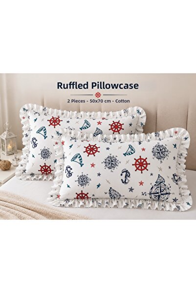 Madame Home Ranforce Ruffle Pillowcase 2Pcs 50*70 Cotton Fabric