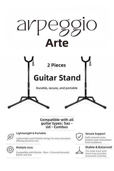 arpeggio ARTE 2 τεμάχια βάση στήριξης κιθάρας - Αναδιπλούμενη ηλεκτρική ακουσ...
