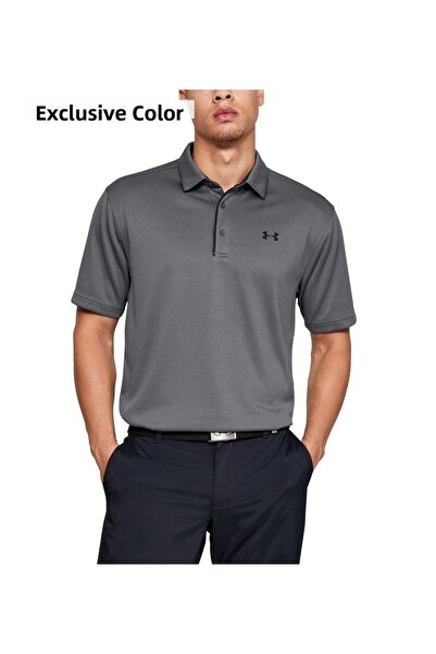 Under Armour 1290140-040 Γκρι ανδρικό μπλουζάκι με λαιμόκοψη πόλο