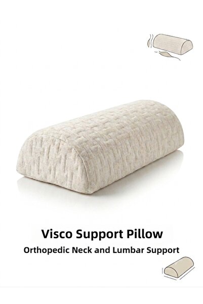 visco sleep Pernă de susținere Visco multifuncțională tip D cu husă din lenjerie