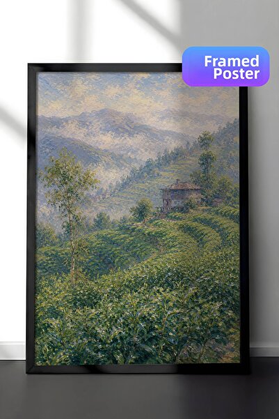 Zestia Pictură murală inspirată de Monet, Grădina de ceai Rize, Peisaj impres...