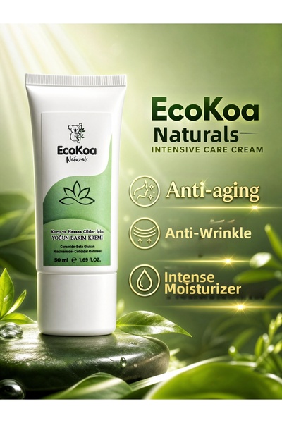 EcoKoa Naturals Repair Cream for Very Dry, Damaged, Sensitive and Eczematous Skin 50 ml