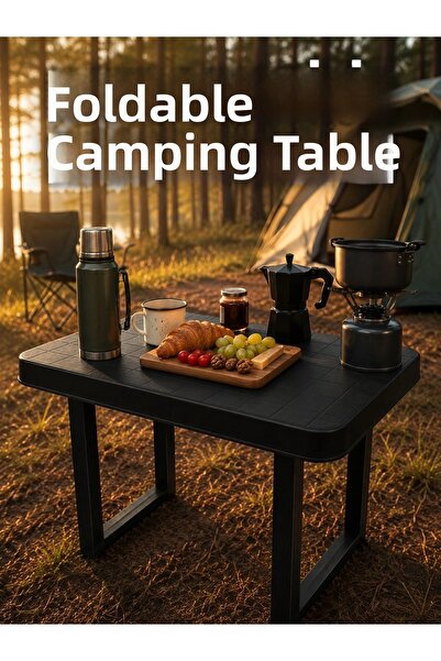 ARMÜZ Masă de camping pliabilă, portabilă, din plastic, potrivită pentru picn...