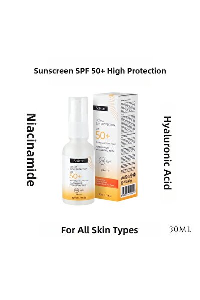 Solivon واقي من الشمس يحتوي على حمض الهيالورونيك والنياسيناميد SPF 50 PA+++