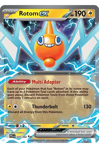 Pokemon TCG Rotom Ex # 29 Pokemon Phantasmal Flames Original Card
