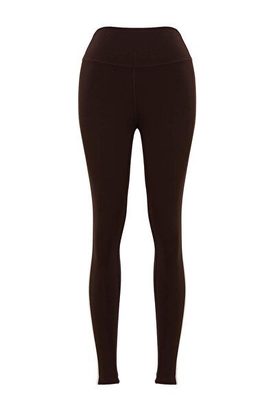 Trendyol Kollektion Braune gebürstete Scuba-Sportleggings THMAW27TY00007