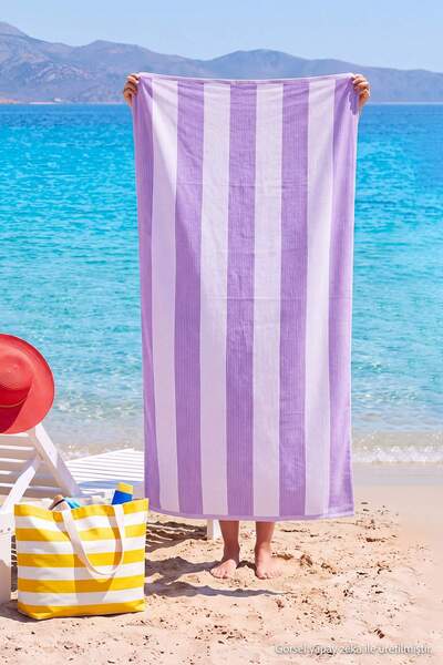 TRENDYOLMİLLA HOME Striped 100% Cotton Beach Towel 100X150Cm Tphss26Ph00012