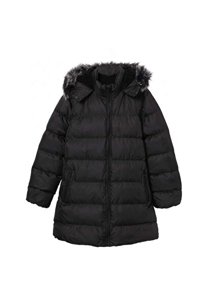 TRENDYOLKIDS Black Girl's Coat Tkdaw27Mo00006