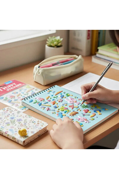 Bubu Bu-Bu Soft Puffy Stickers Çiçek-Tavşan – Doğal Temalı Yumuşak Kabartmalı...
