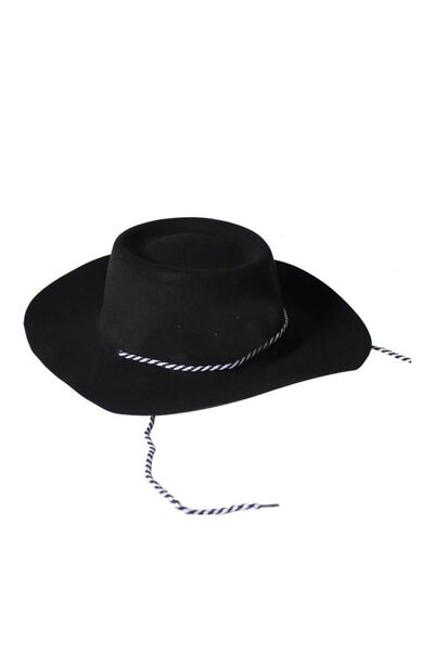 partidolu Μαύρο Χρώμα Πλαστικό Βελούδινο Παιδικό Καουμπόικο Καπέλο με κορδόνι...