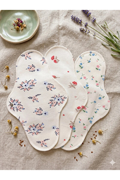 Ponped Bambu Yıkanabilir Doğal Kadın Pedi 3'lü Set
