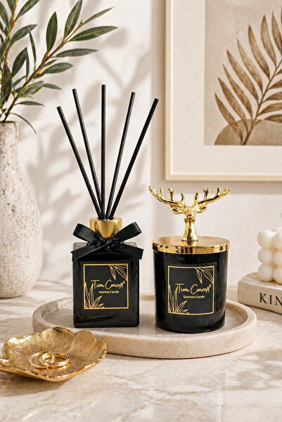 Tiem Concept Dekorasyona Özel Hediyelik 100 ml Çubuklu Oda Kokusu Ve Gold Gey...