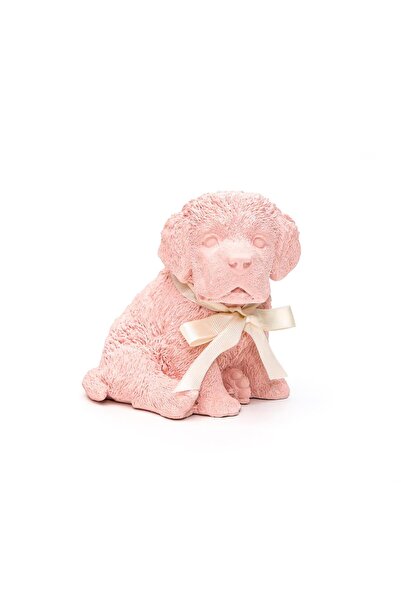 Missi Dekoratif Vanilya Sandal Kokulu Pembe Köpek Biblo/Heykel