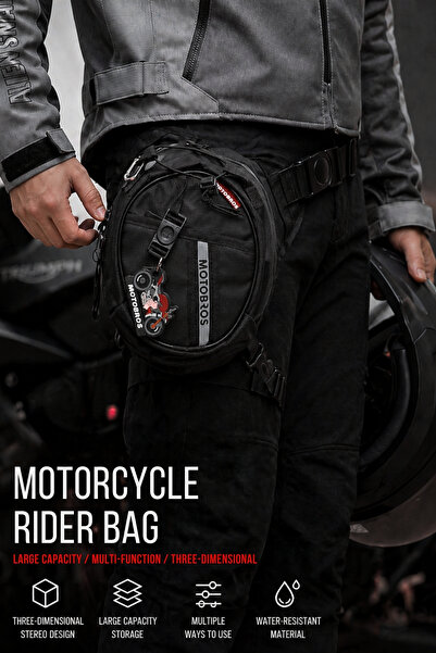 Motobros Premium Su Geçirmez Özel Motosiklet Bacak Çantası Motor Çantası UNİSEX