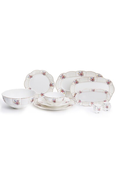 Maxx Doria Garden Collection Bruxa 12 Kişilik 58 Parça Bone Porselen Yemek Ta...