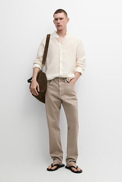 Massimo Dutti Denim görünümlü hafif tapered fit pantolon