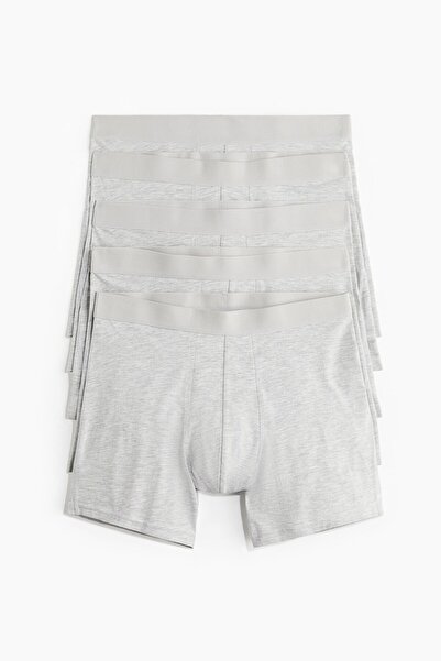 H&M 5'li Normal Paça Boxer Şort Lycra®