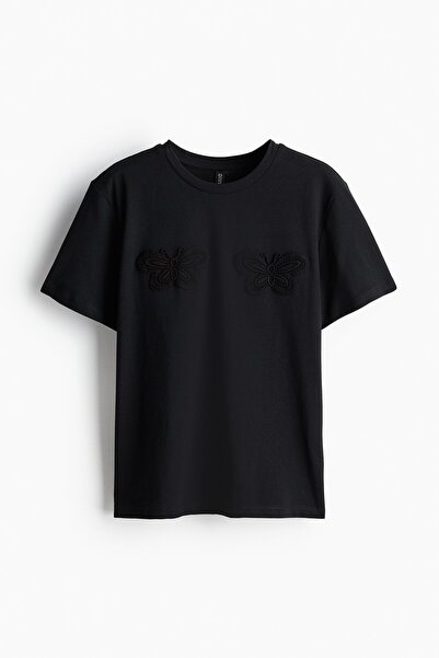 H&M Motif Detaylı Tişört