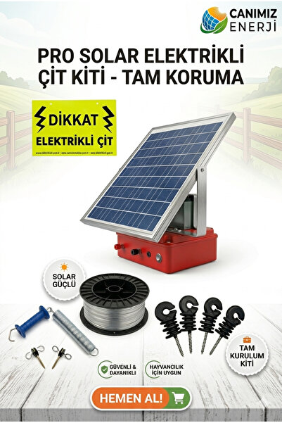 Güneş Enerjili Elektrikli Çit Dev Kapasite Paketi – 30 Dönüm Etkili (Maksimum Güç)