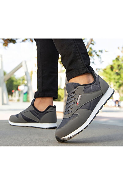 STAR STEP Men's Smoked Black Lace-Up Daily Comfortable Casual Comfortable Lig...