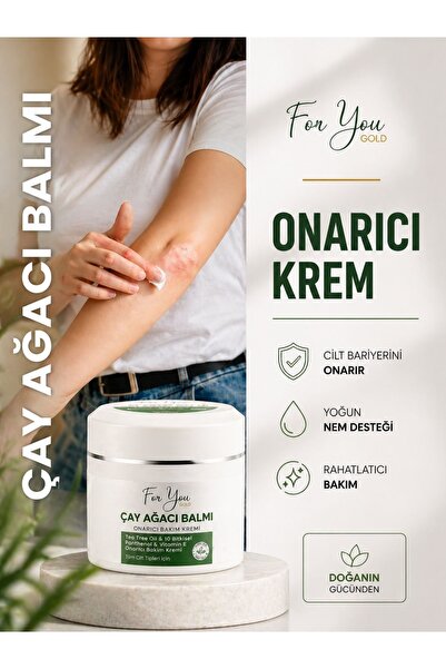 For You Gold Yatıştırmaya Ve Onarmaya Yardımcı Çay Ağacı Balmı Bakım Kremi 50...